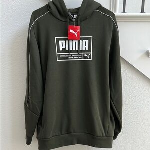Puma Men's Green Hoodie